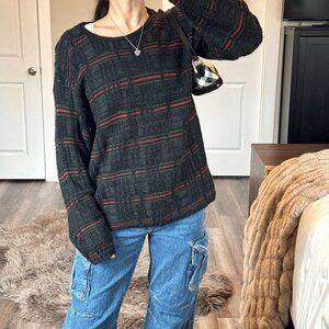 Vintage Knit Grandpa Sweater 90s Geometric Y2K Retro Cottagecore Streetwear USA